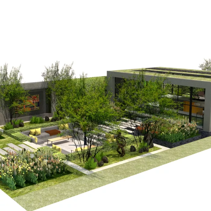 HIMACS nell’‘ECO-CITY’ garden di LX, a RHS Chelsea Flower Show 2018